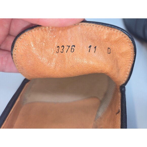 Jonathan Richards Italy Black Leather Tassel Loafer Men 11D Old Money Preppy - Picture 4 of 7